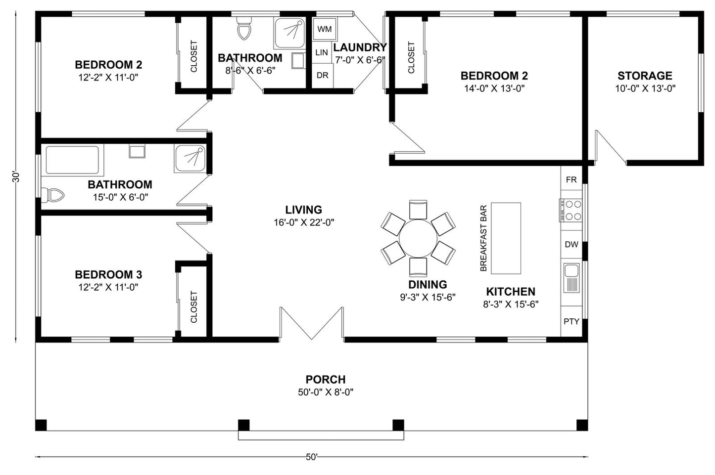 BCO-40084 Barndominium House Plan