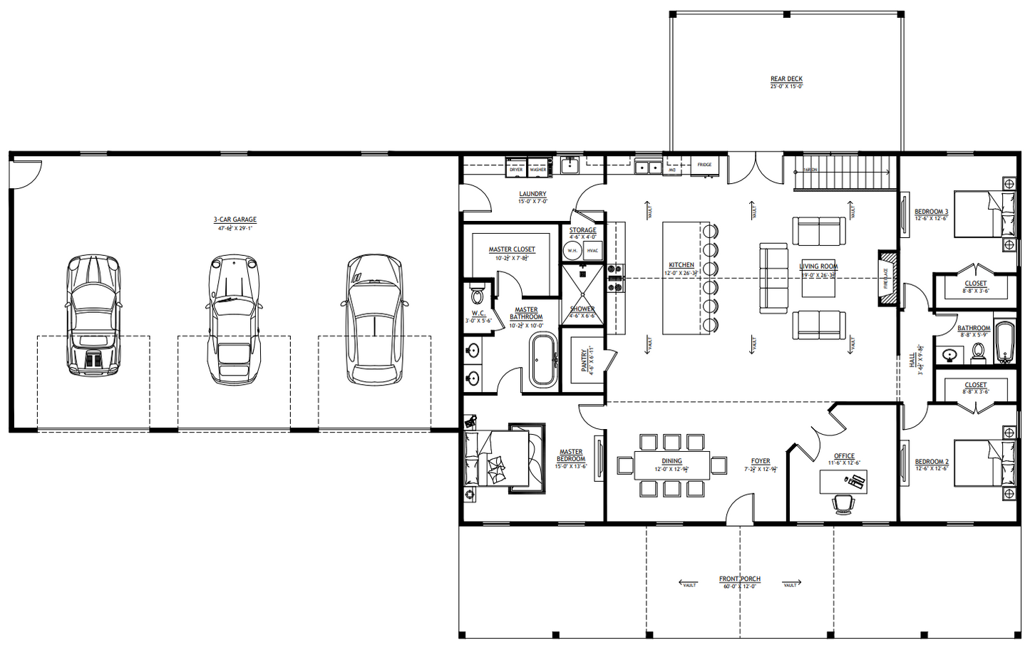 PL-2815 Travis Barndominium House Plan