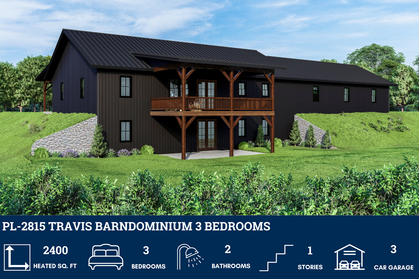 PL-2815 Travis Barndominium House Plan