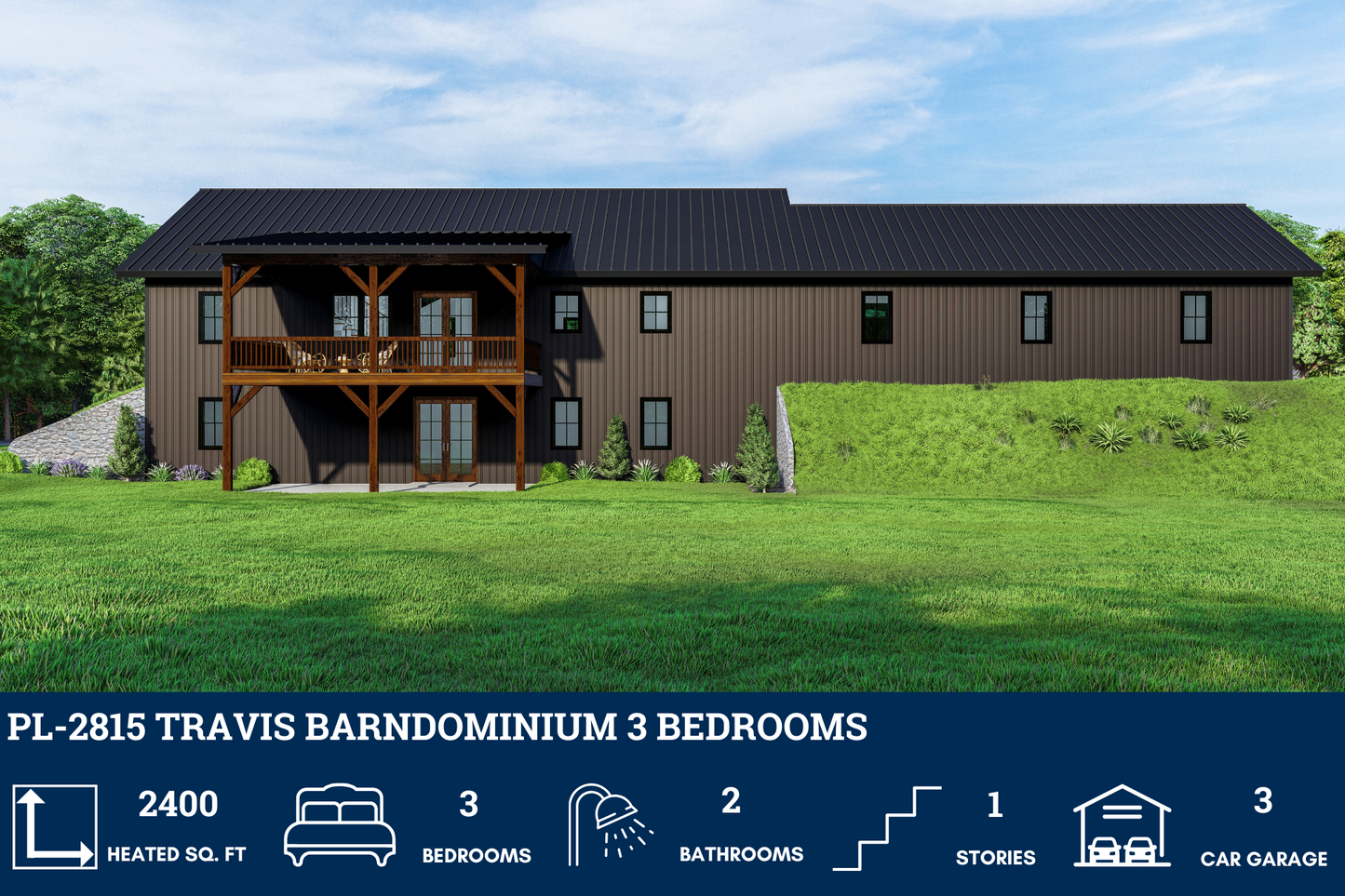 PL-2815 Travis Barndominium House Plan