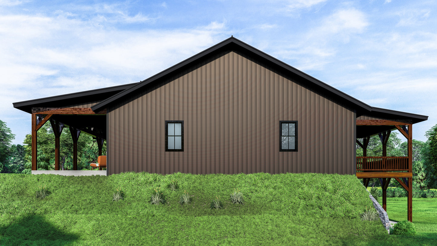 PL-2815 Travis Barndominium House Plan