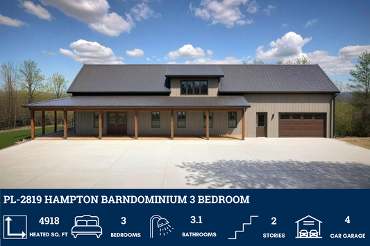 PL-2819 Hampton Barndominium House Plan