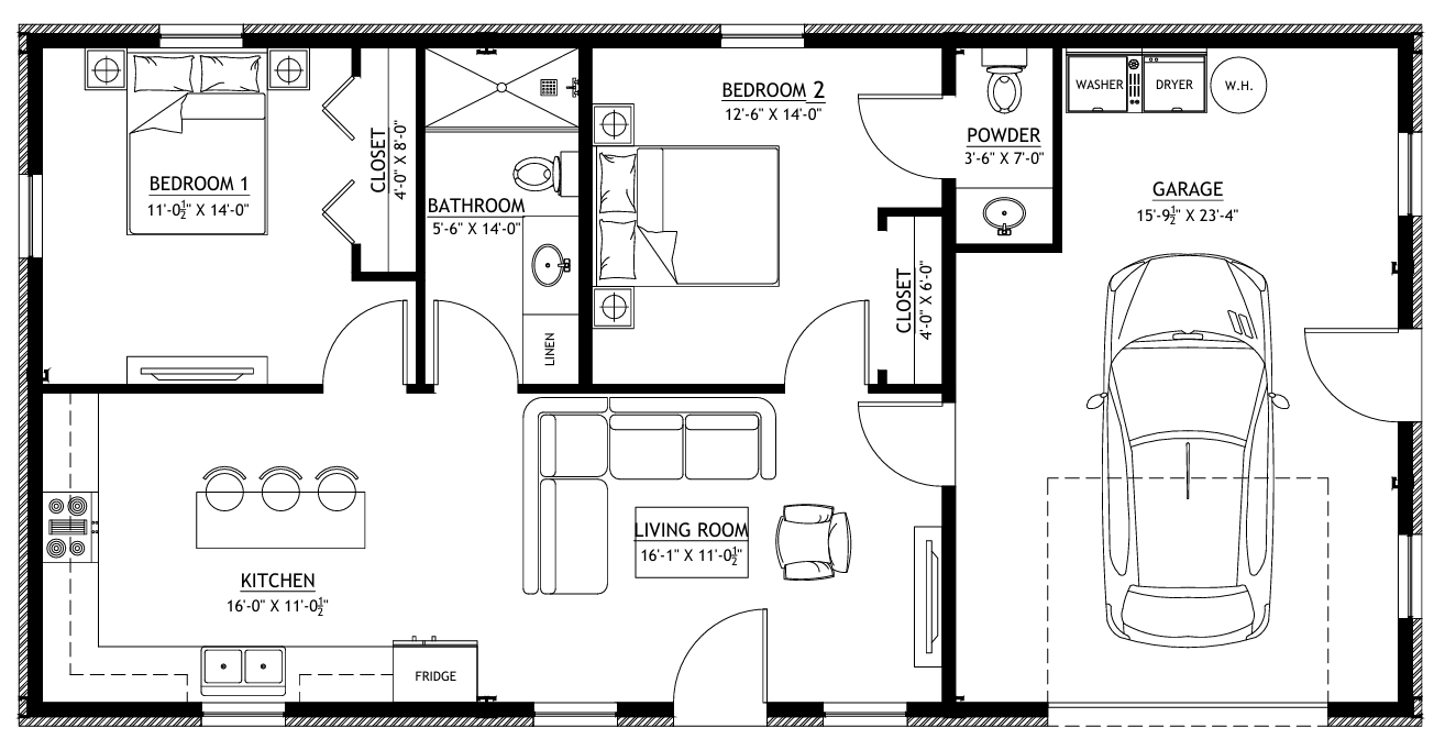 PL-2821 Mercedes Barndominium House Plan