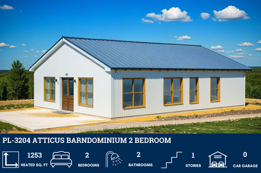 PL-3204 Atticus Barndominium House Plan