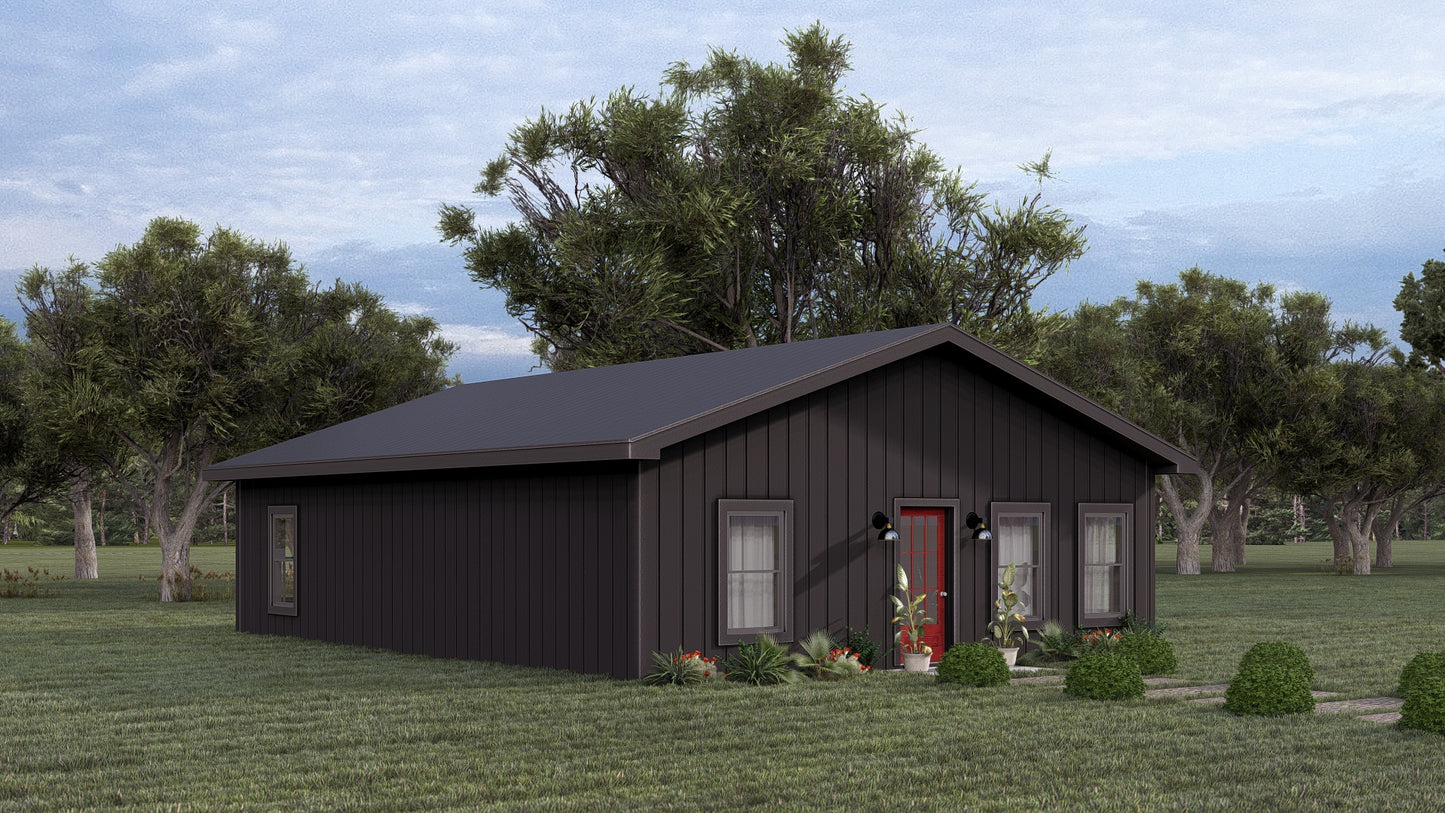 PL-60001 Coral Barndominium House Plan