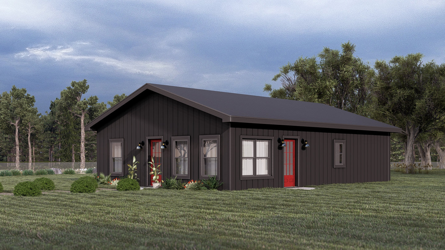 PL-60001 Coral Barndominium House Plan