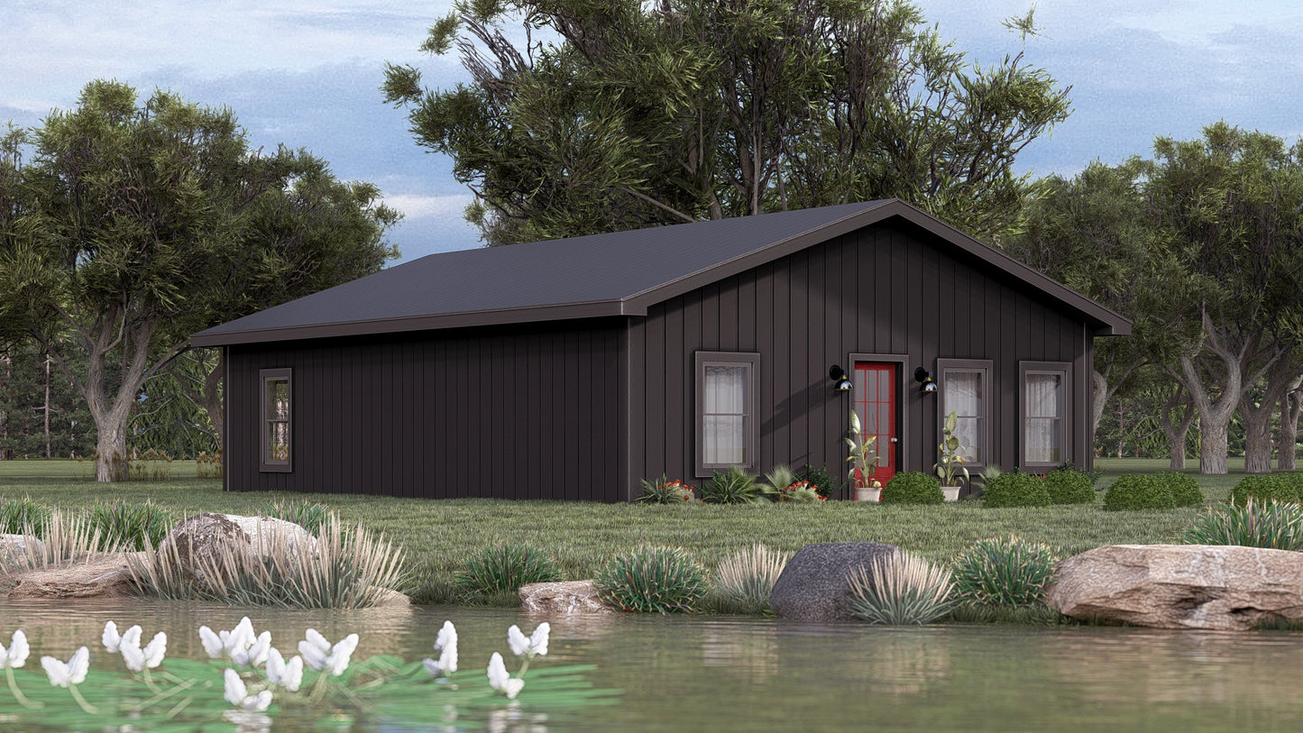 PL-60001 Coral Barndominium House Plan