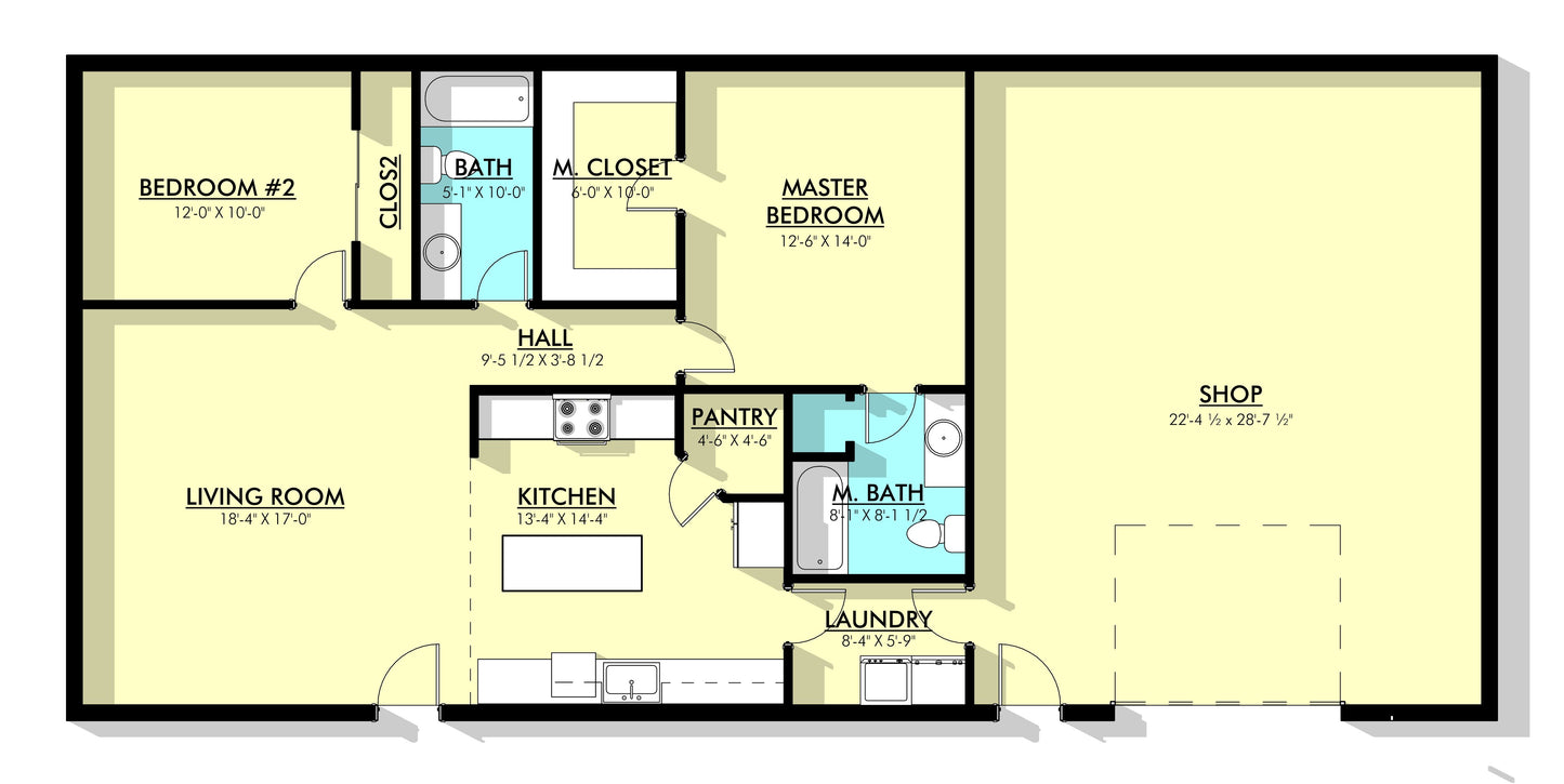 PL-60004 Marion Barndominium House Plan