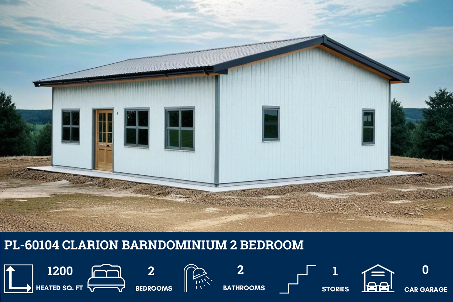 PL-60104 Clarion Barndominium House Plan