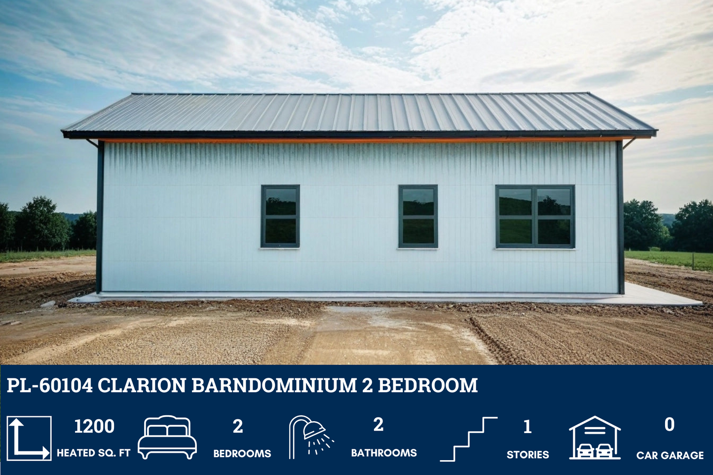 PL-60104 Clarion Barndominium House Plan