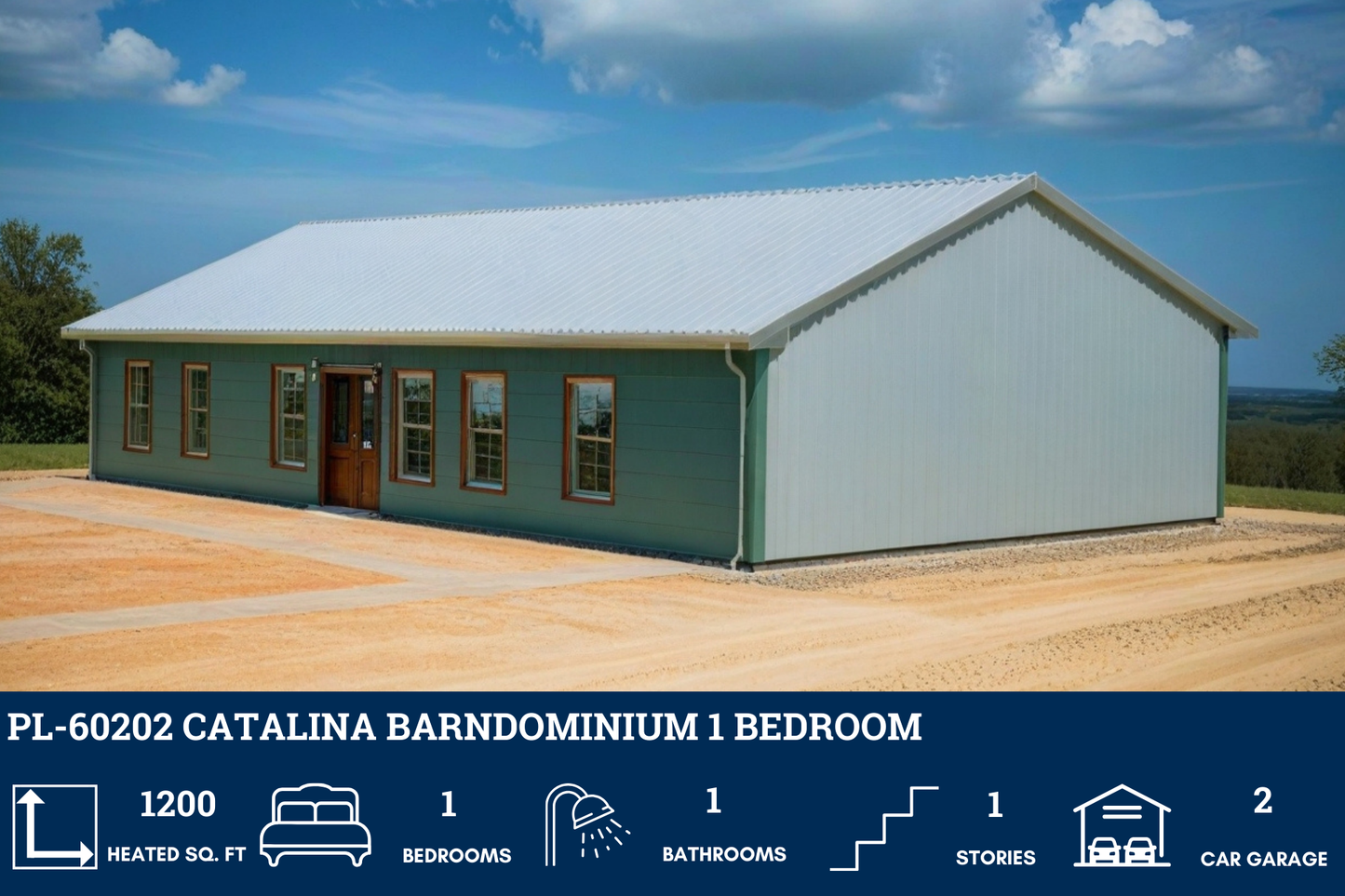PL-60202 Catalina Barndominium House Plan
