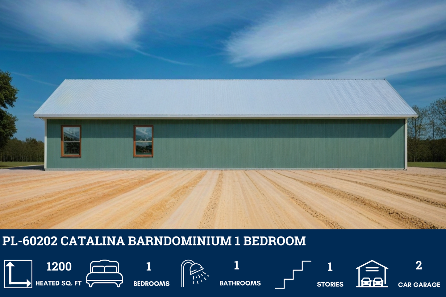 PL-60202 Catalina Barndominium House Plan