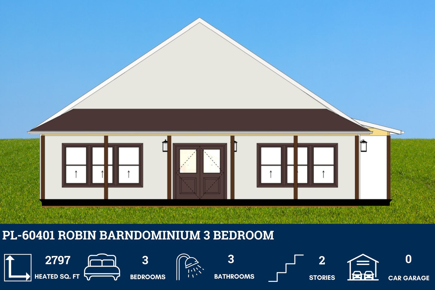 PL-60401 Robin Barndominium House Plan