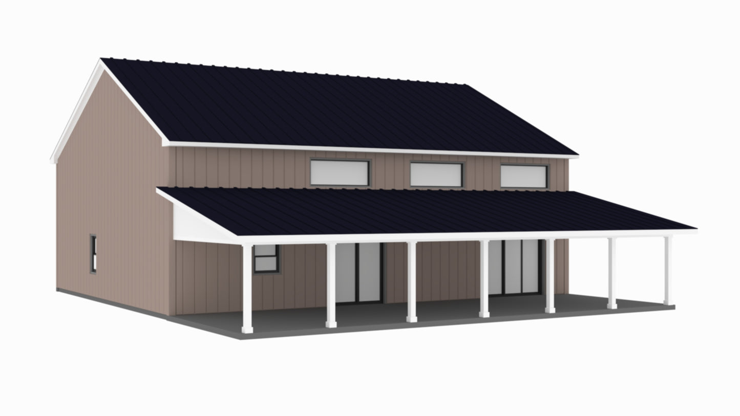 PL-60402 Amber Barndominium House Plan