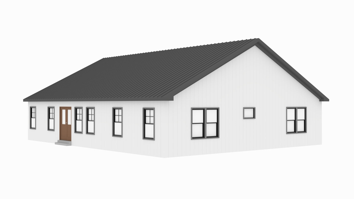 PL-60408 Sandy Barndominium House Plan
