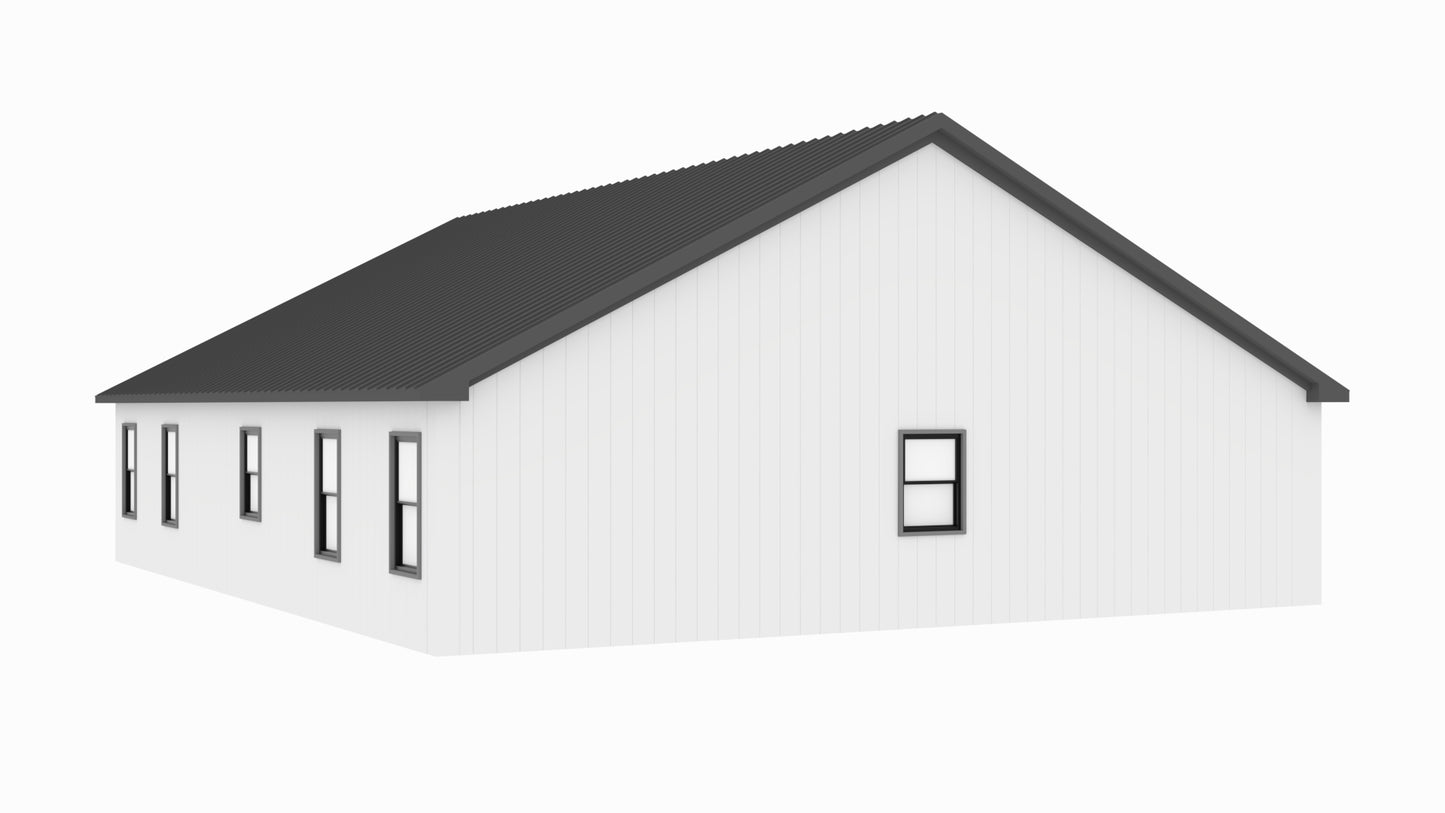 PL-60408 Sandy Barndominium House Plan