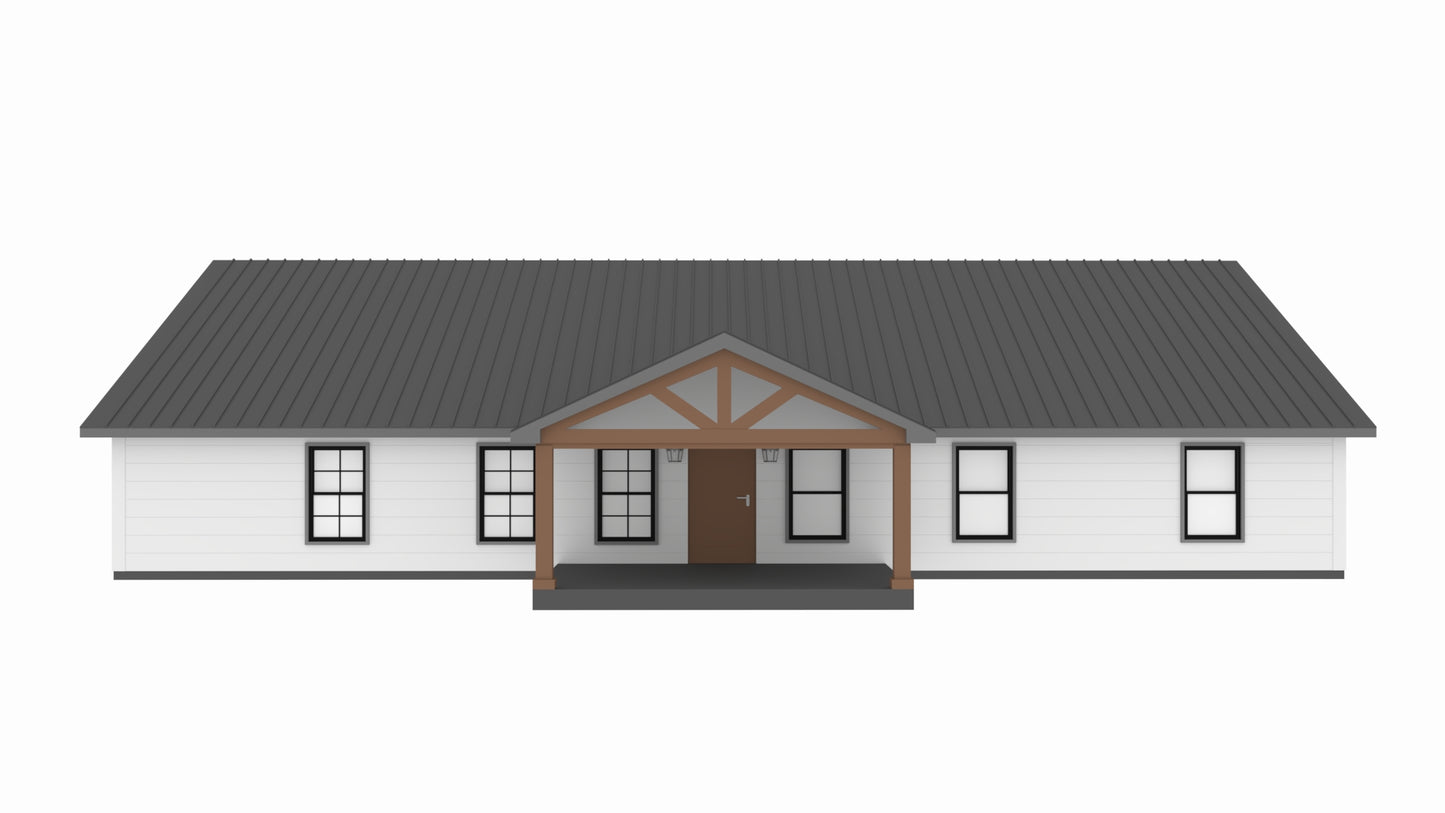 PL-60703 Sparrow Barndominium House Plan