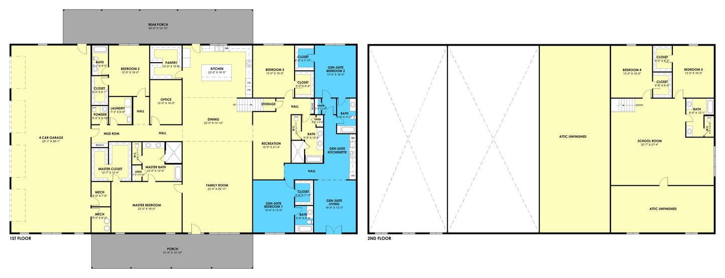 PL-60707-GS Barndominium House Plan