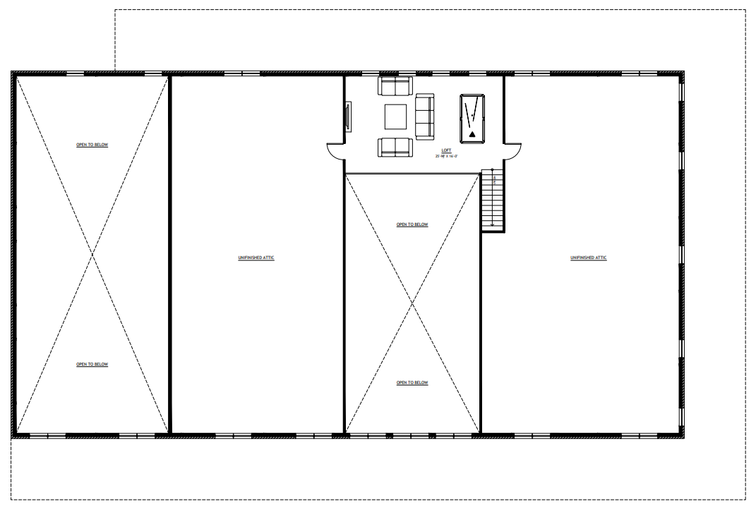 PL-60707-K Kessler Barndominium House Plan