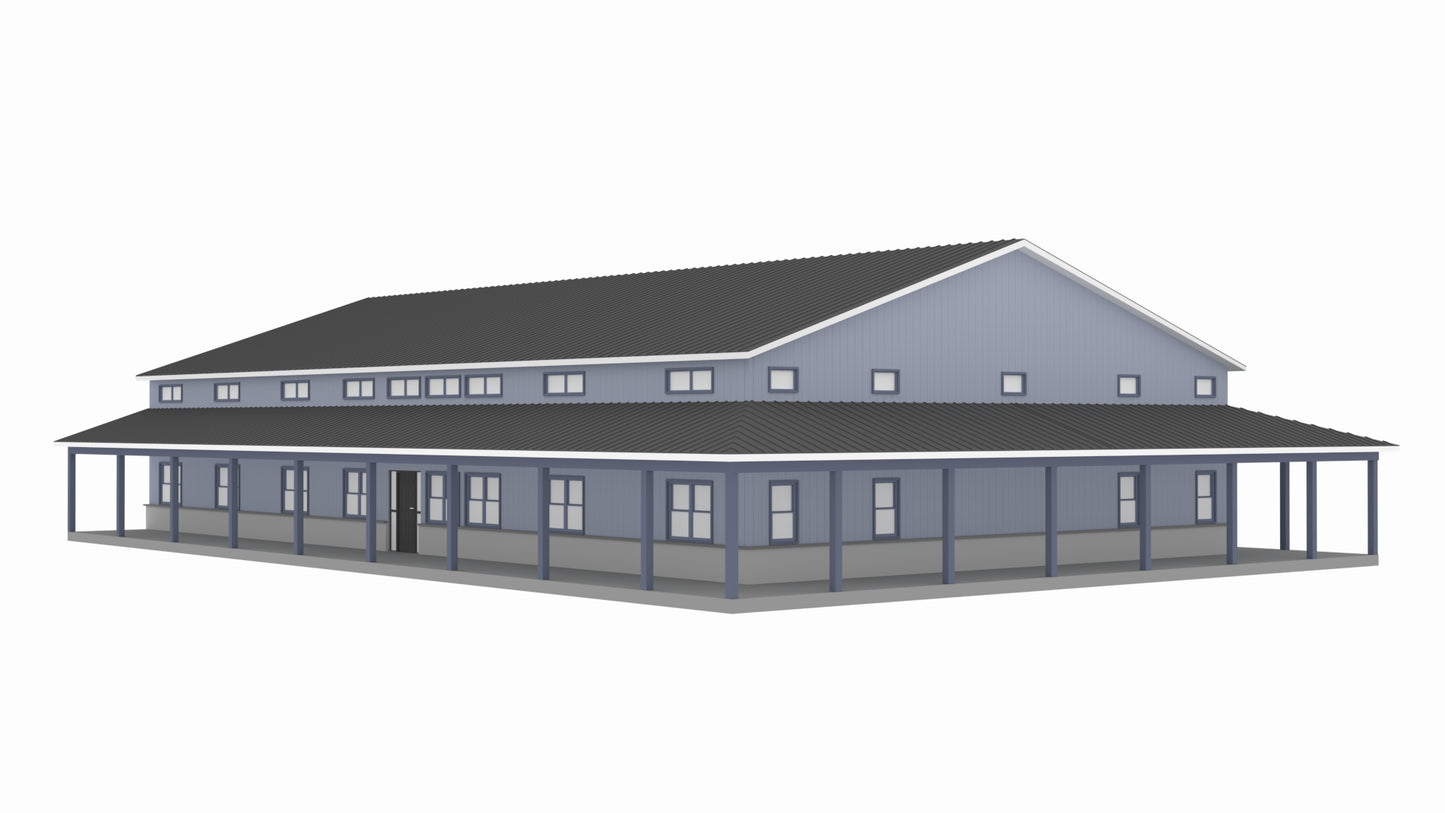 PL-60707-K Kessler Barndominium House Plan