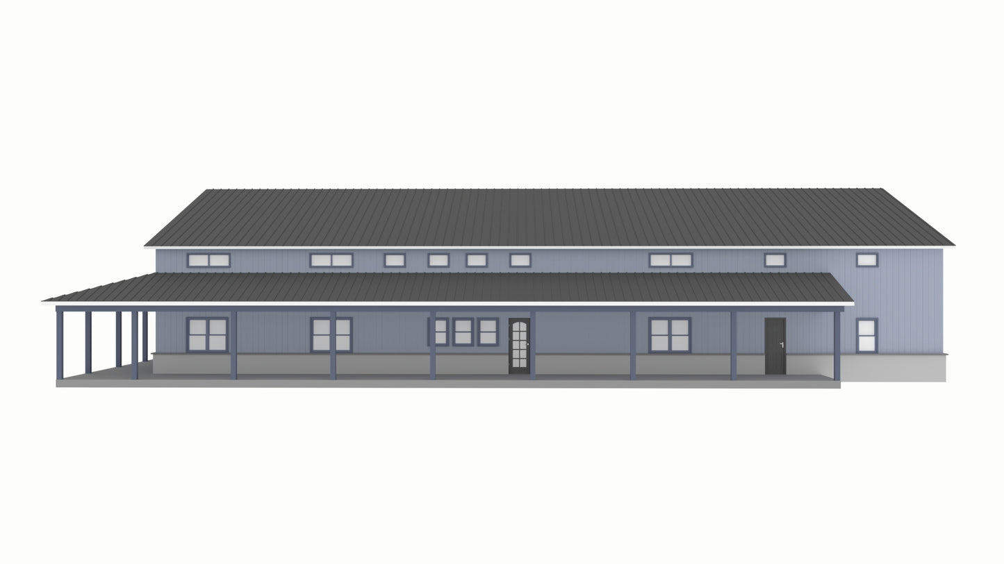 PL-60707-K Kessler Barndominium House Plan