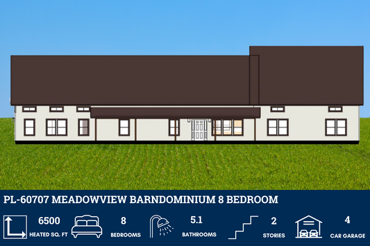 PL-60707 Meadowview Barndominium House Plan