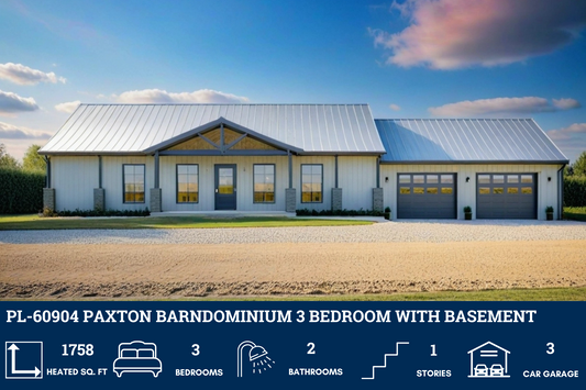 PL-60904 Paxton Barndominium House Plan