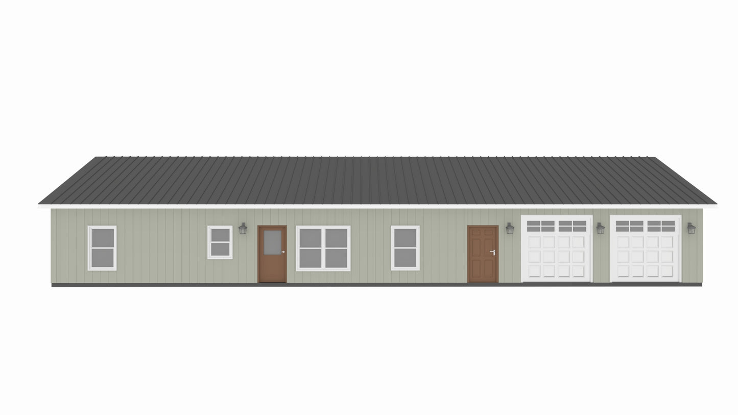 PL-61002 Penny Barndominium House Plan