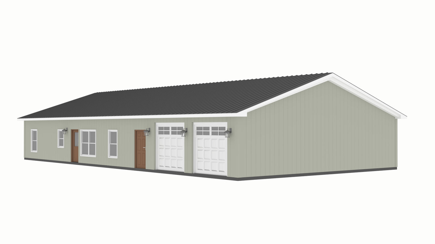 PL-61002 Penny Barndominium House Plan