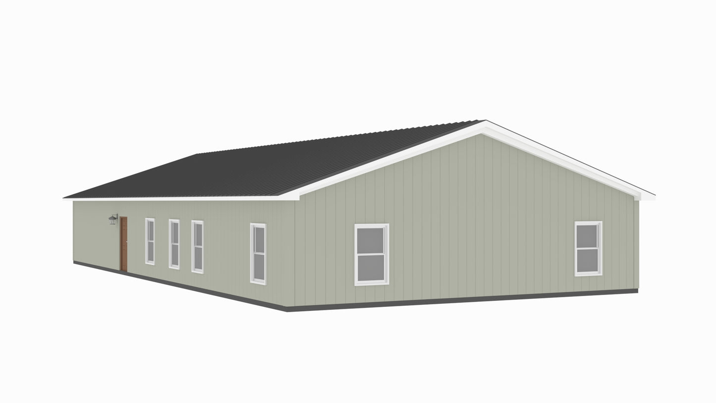 PL-61002 Penny Barndominium House Plan