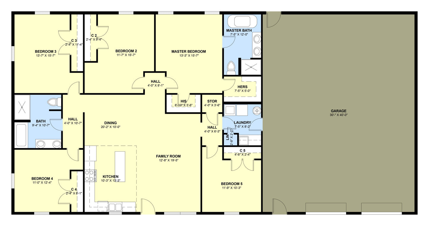 PL-61002 Penny Barndominium House Plan