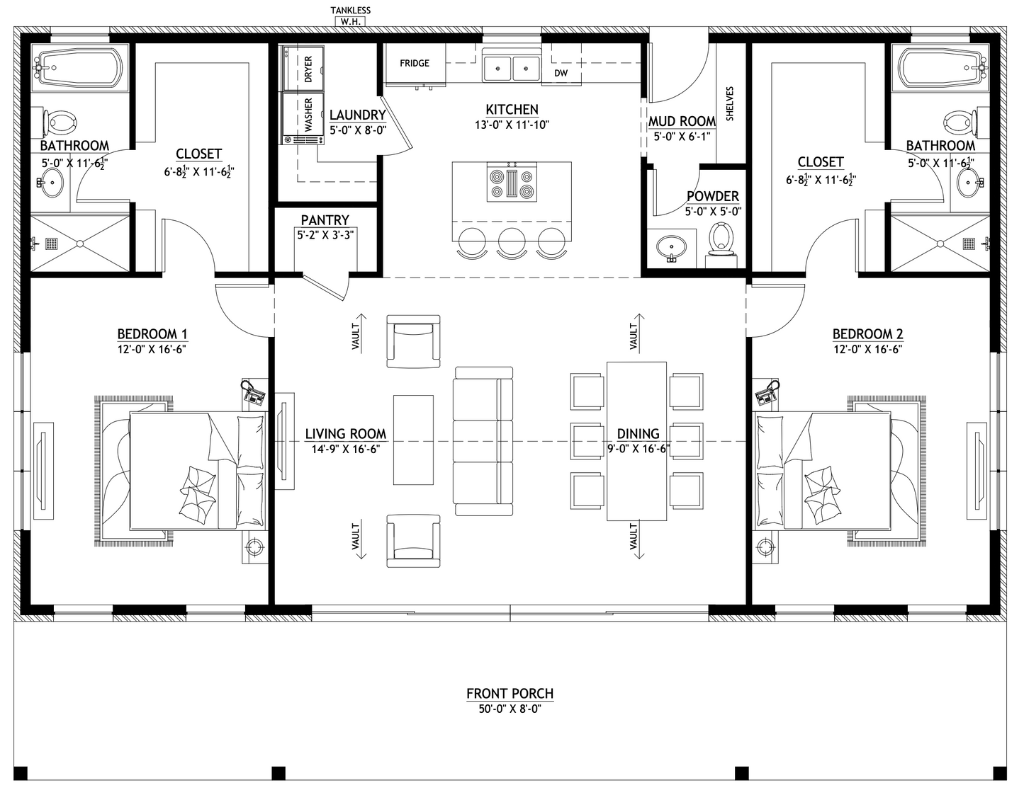 PL-61101-C Casey Barndominium House Plan
