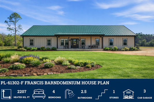 PL-61302-F Francis Barndominium House Plans