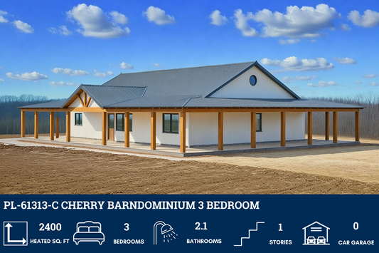 PL-61313-C Cherry Barndominium House Plan
