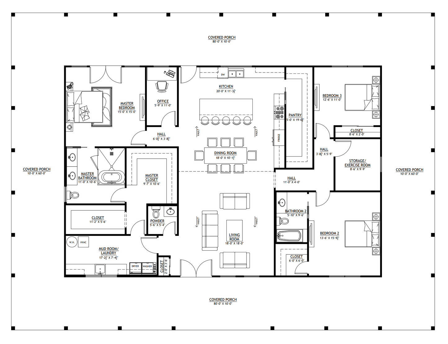 PL-61313-C Cherry Barndominium House Plan