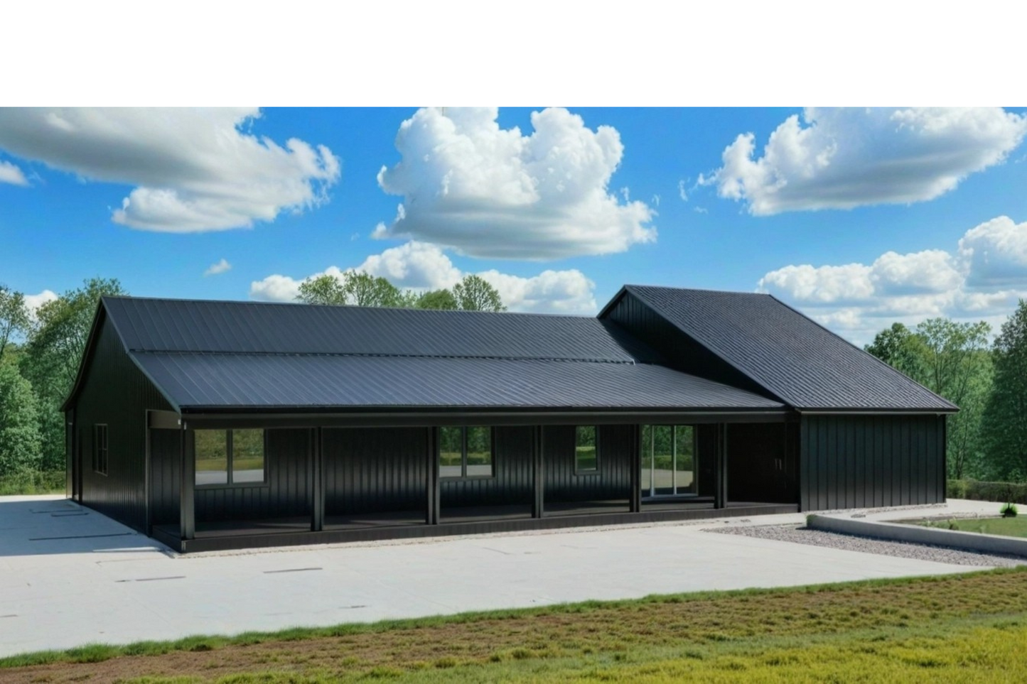 PL-61313 Pinewood Barndominium House Plan