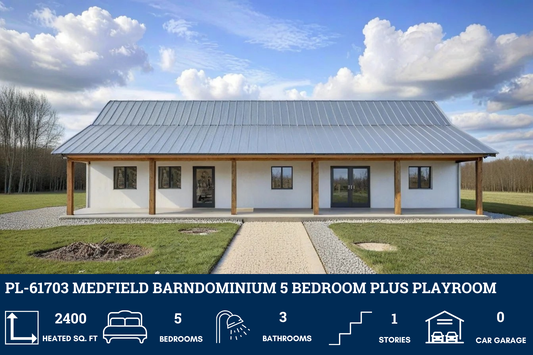 PL-61703 Medfield Barndominium House Plan