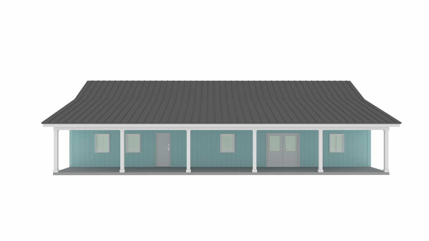PL-61703 Medfield Barndominium House Plan