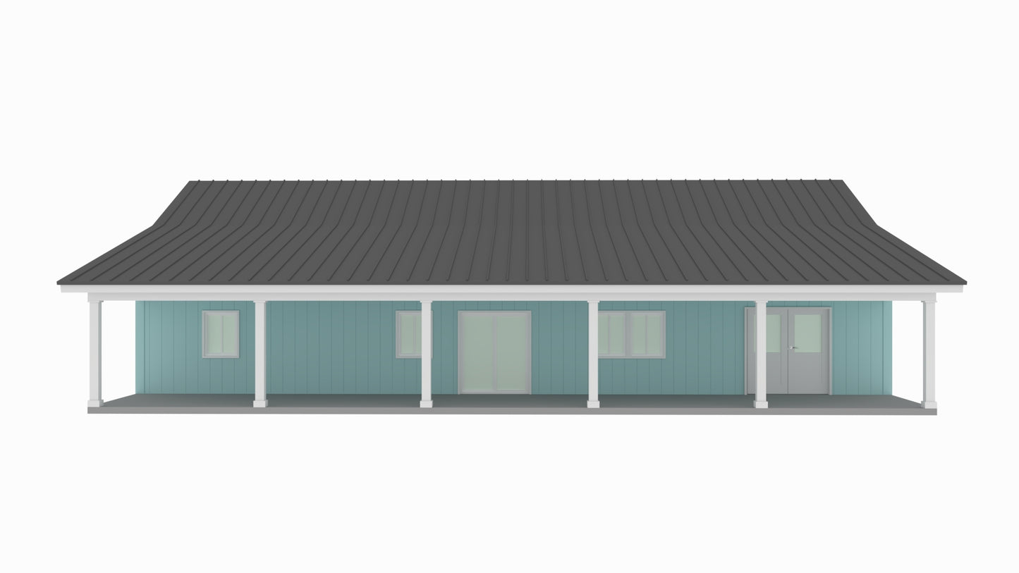 PL-61703 Medfield Barndominium House Plan