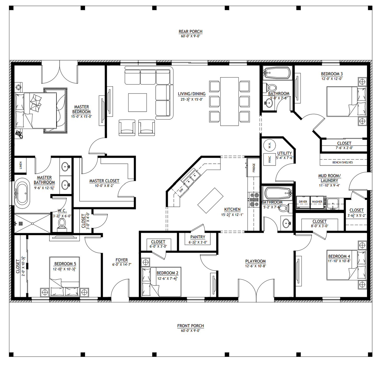 PL-61703 Medfield Barndominium House Plan