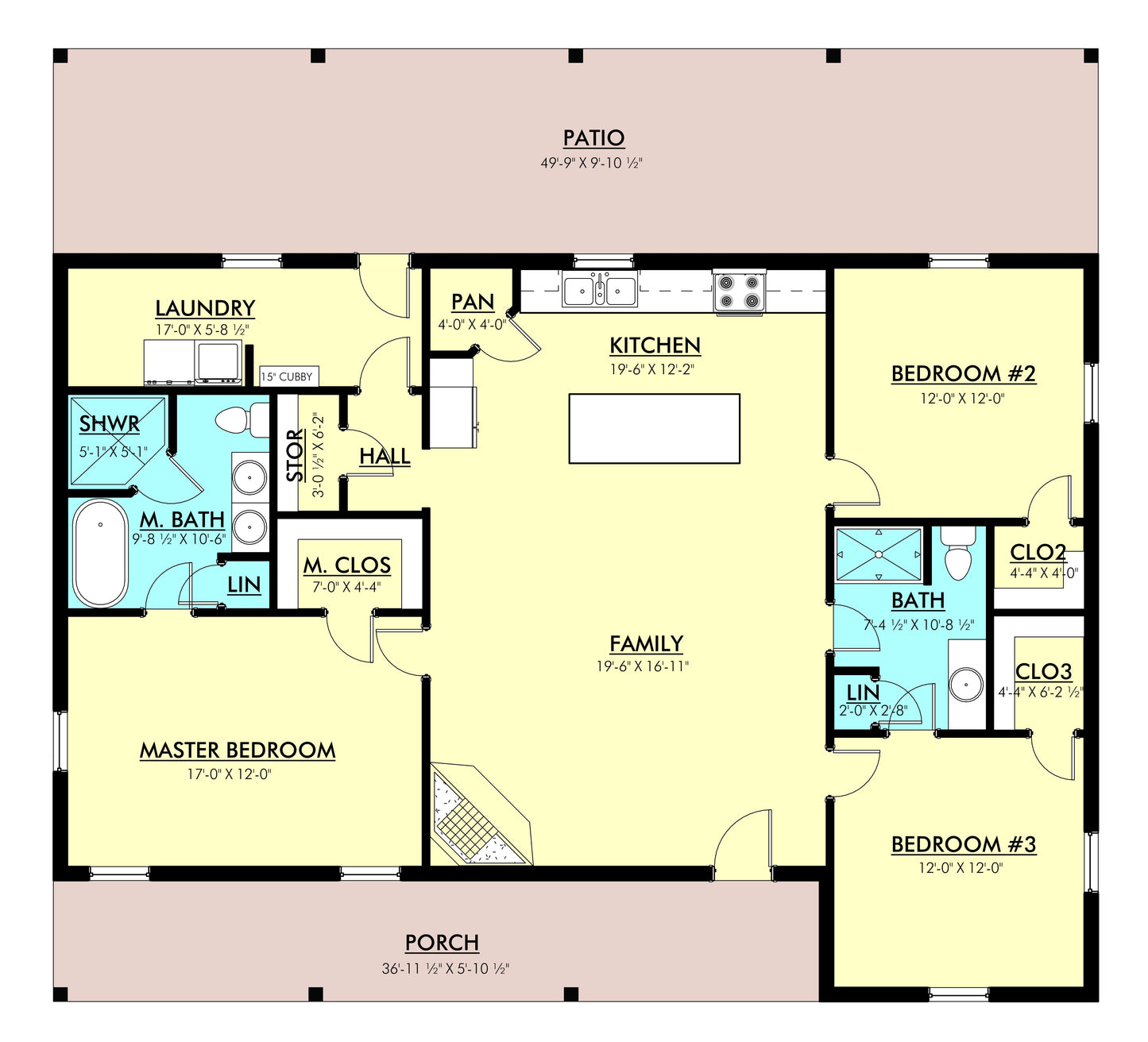 PL-61704 Milan Barndominium House Plan