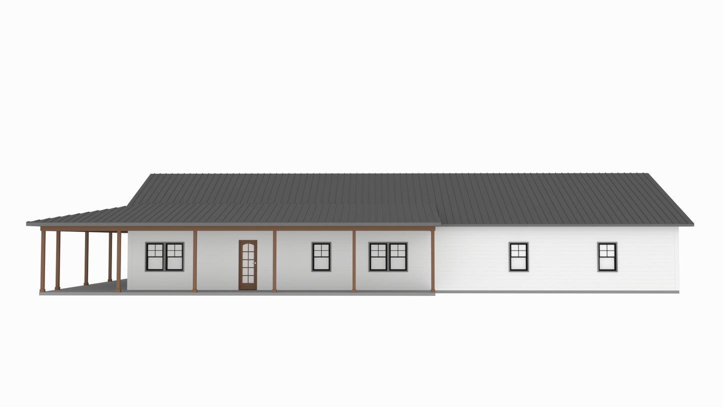 PL-61901 Athena Barndominium House Plan