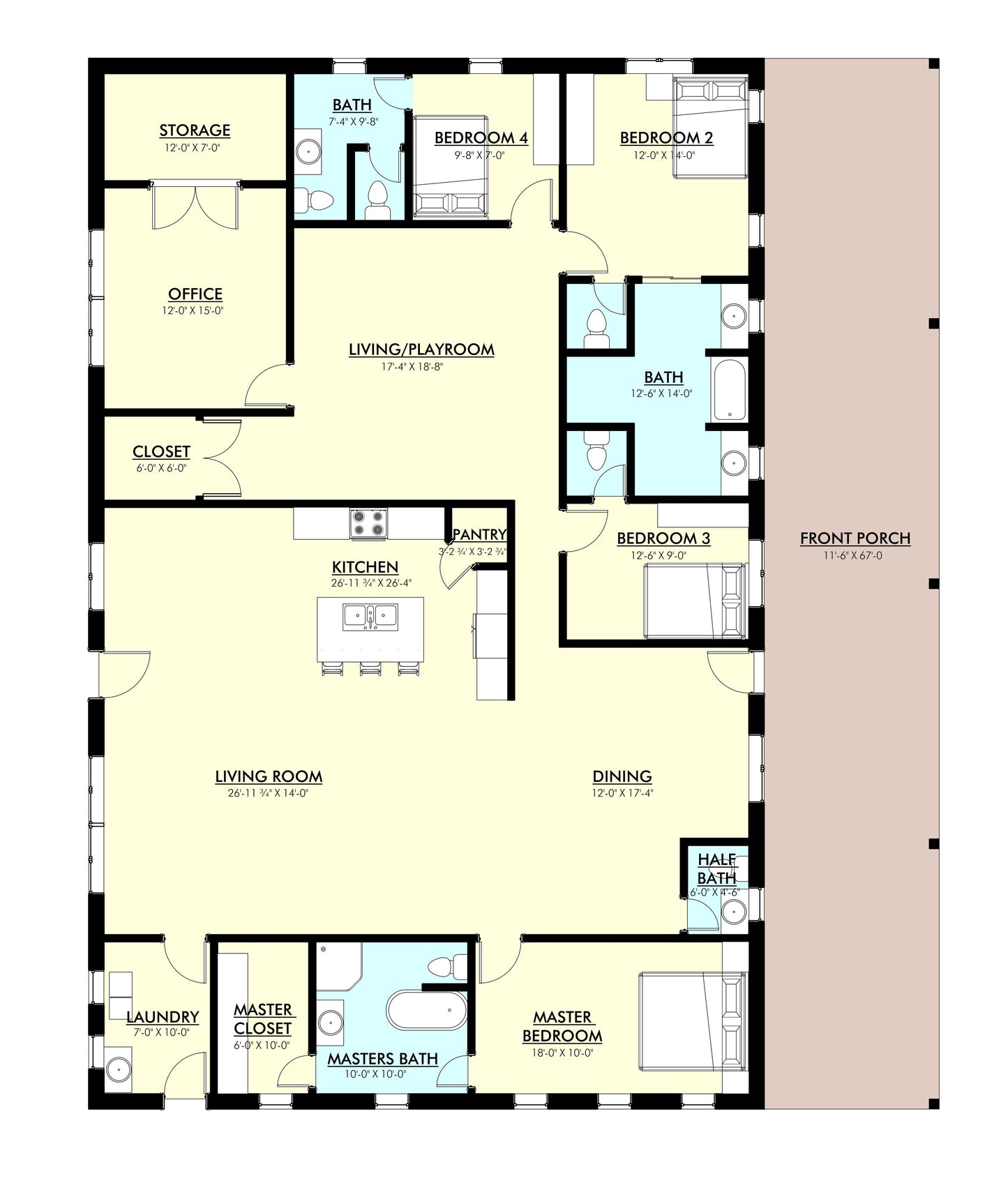 PL-62203 Underwood Barndominium House Plans
