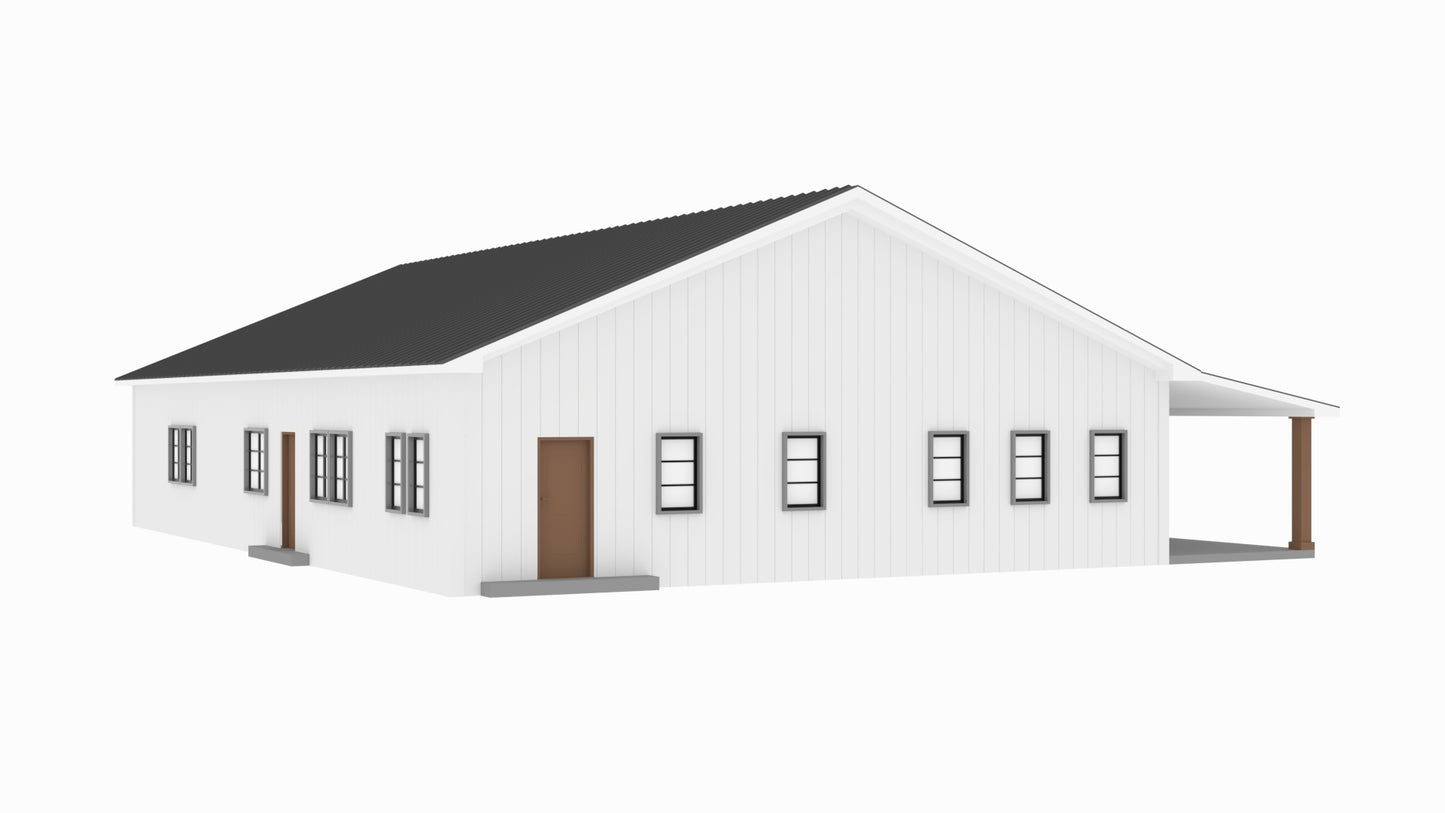 PL-62203 Underwood Barndominium House Plans