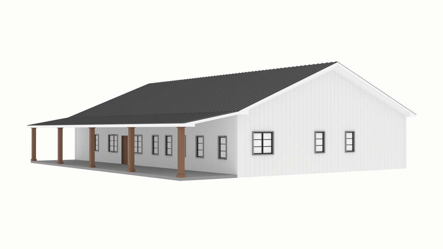 PL-62203 Underwood Barndominium House Plans