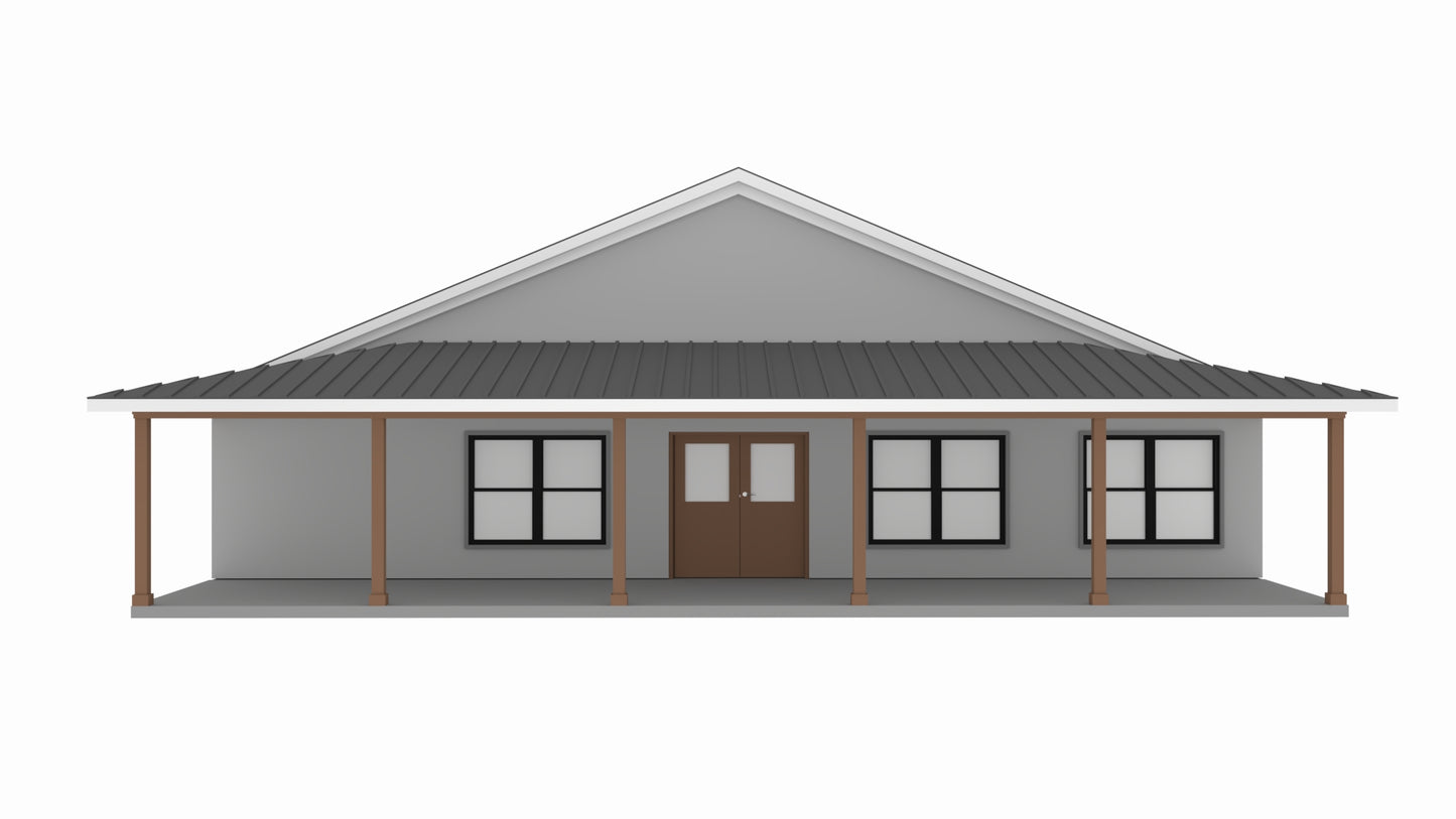 PL-62205 Whiting Barndominium House Plan