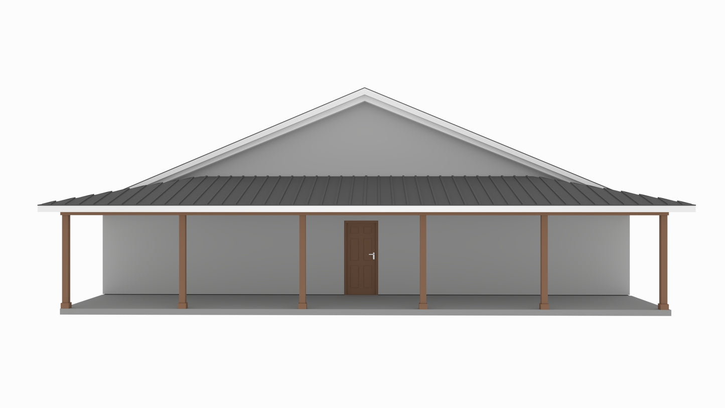 PL-62205 Whiting Barndominium House Plan
