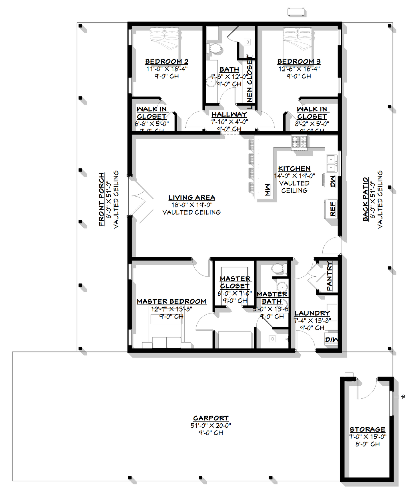 PL-62301-A Anna Barndominium House Plan