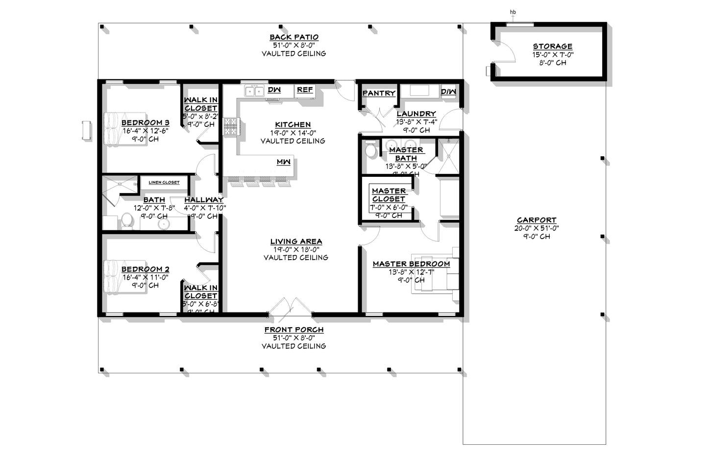 PL-62301-A Anna Barndominium House Plan