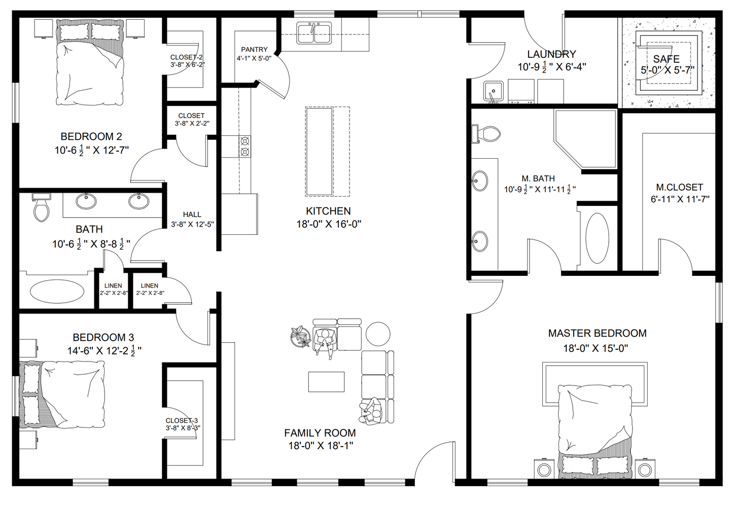 PL-62302 Greenway Barndominium House Plans